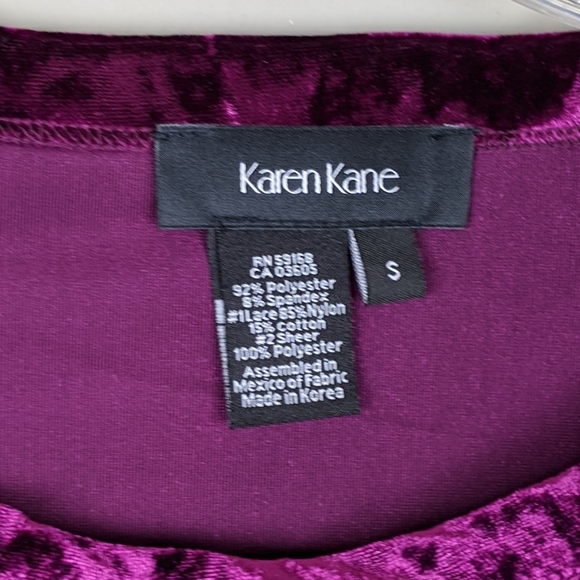 Karen Kane | Red Violet Velvety Sweater-E90 - Picture 5 of 5